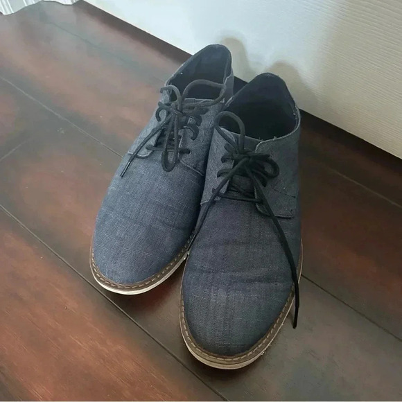 Size 11.5 Tom’s 's Navi Oxford Boat Shoe - Picture 3 of 6